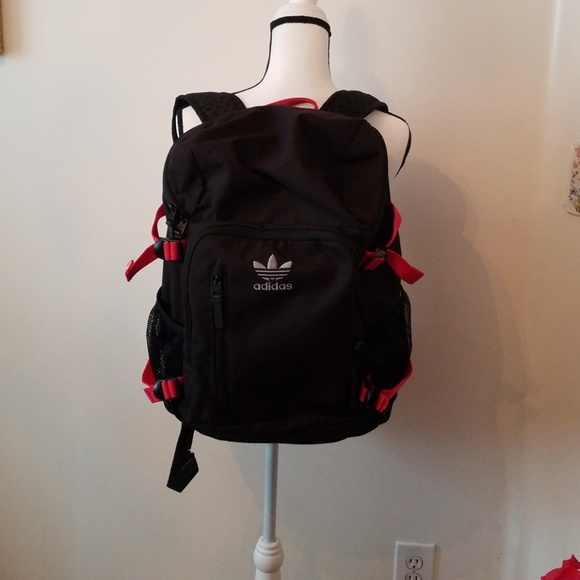 adidas black and red backpack